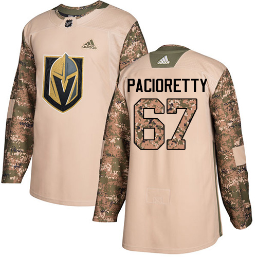 Adidas Golden Knights #67 Max Pacioretty Camo Authentic 2017 Veterans Day Stitched Youth NHL Jersey